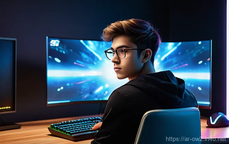 오버워치2 데이터 사용량 절약 팁 - Image Prompt 1: The Optimized Gaming Setup**